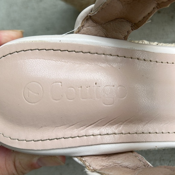 Worn once - COUTGO Woven Leather & Jute Wedge Sandals - Picture 5 of 13